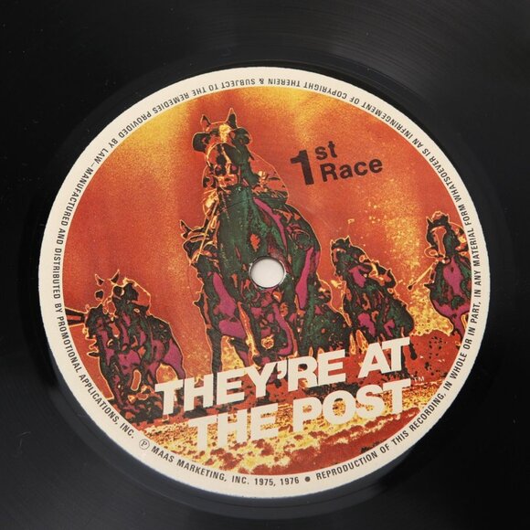 Vintage They Are At The Post Racing Game Vinyl Record Horse Betting Family 1975 - Picture 5 of 7